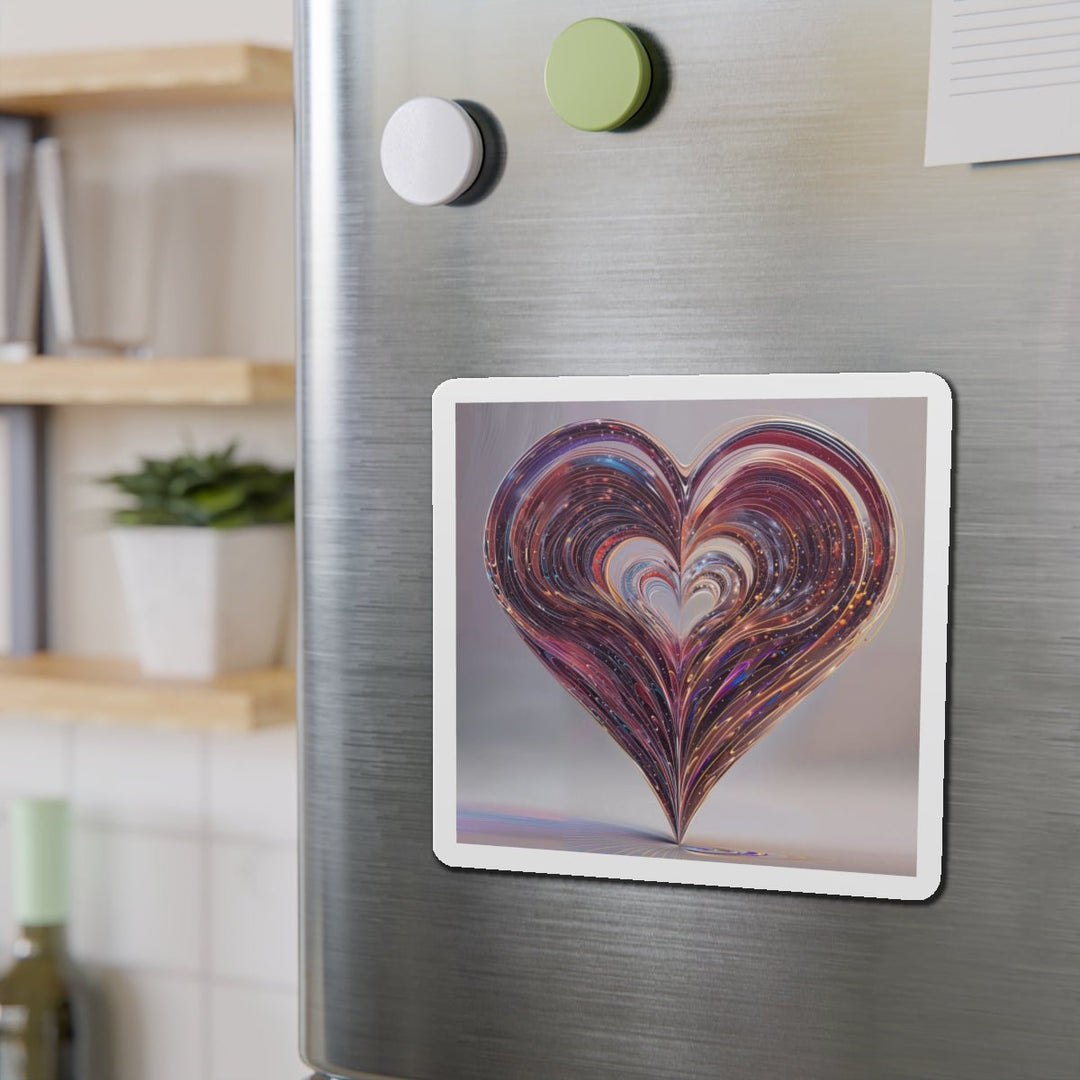 Luminous Swirling Heart - Die-cut Magnet - Home Decor - g(0D·IO) - 6 × 6" - Die-Cut - 1 pc