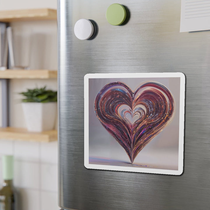 Luminous Swirling Heart - Die-cut Magnet - Home Decor - g(0D·IO) - 6 × 6" - Die-Cut - 1 pc