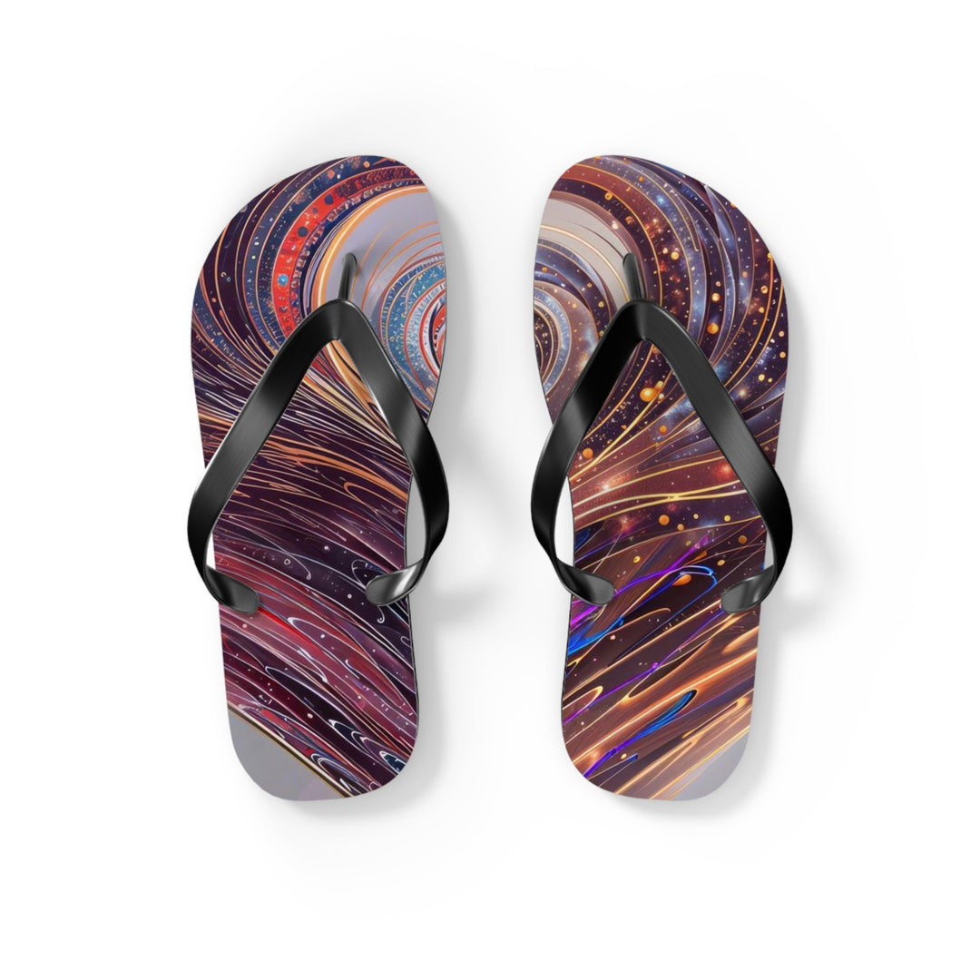 Luminous Swirling Heart - Flip Flops - Shoes - g(0D·IO) - S - Black sole -