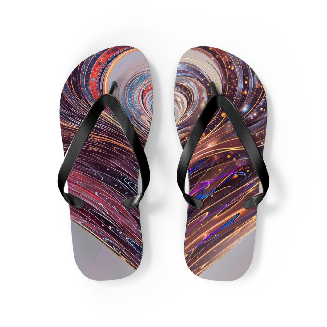 Luminous Swirling Heart - Flip Flops - Shoes - g(0D·IO) - M - Black sole -