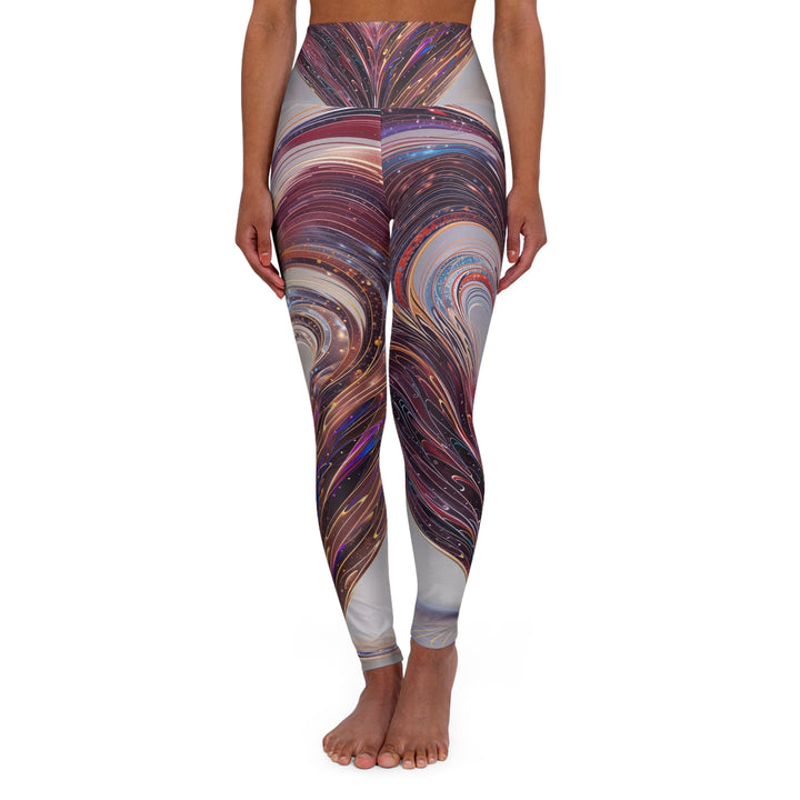 Luminous Swirling Heart - High Waisted AOP Yoga Leggings - All Over Prints - g(0D·IO) - XS - -