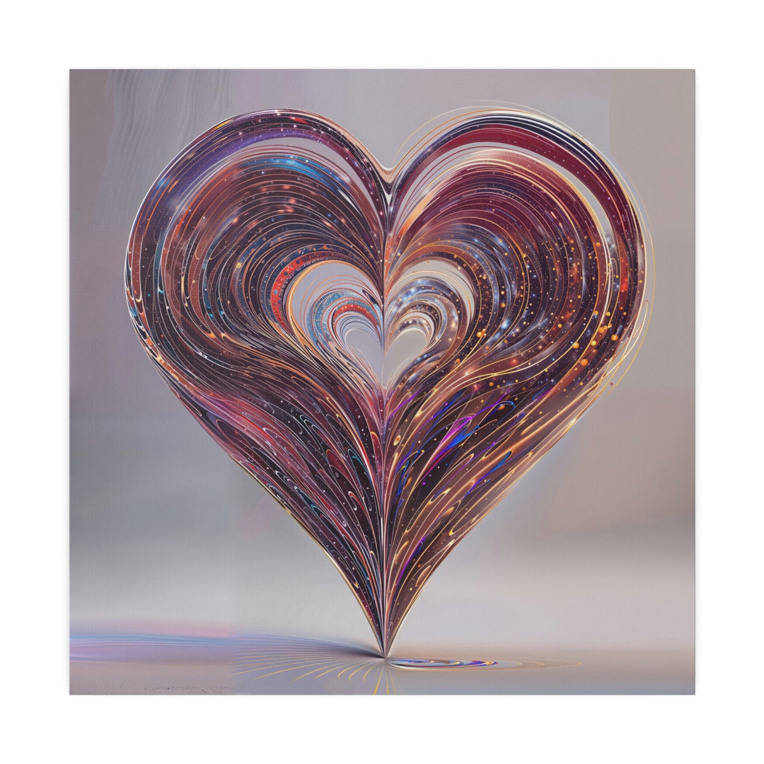 Luminous Swirling Heart - Matte Canvas - Canvas - g(0D·IO) - 32" x 32" (Square) - 0.75'' -