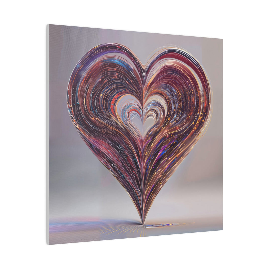 Luminous Swirling Heart - Matte Canvas - Canvas - g(0D·IO) - 32" x 32" (Square) - 0.75'' -