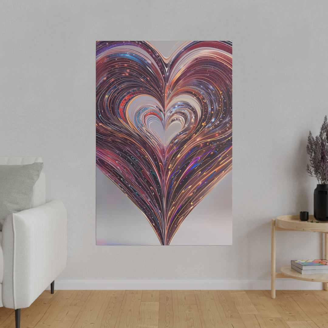 Luminous Swirling Heart - Matte Canvas - Canvas - g(0D·IO) - 32" x 32" (Square) - 0.75'' -