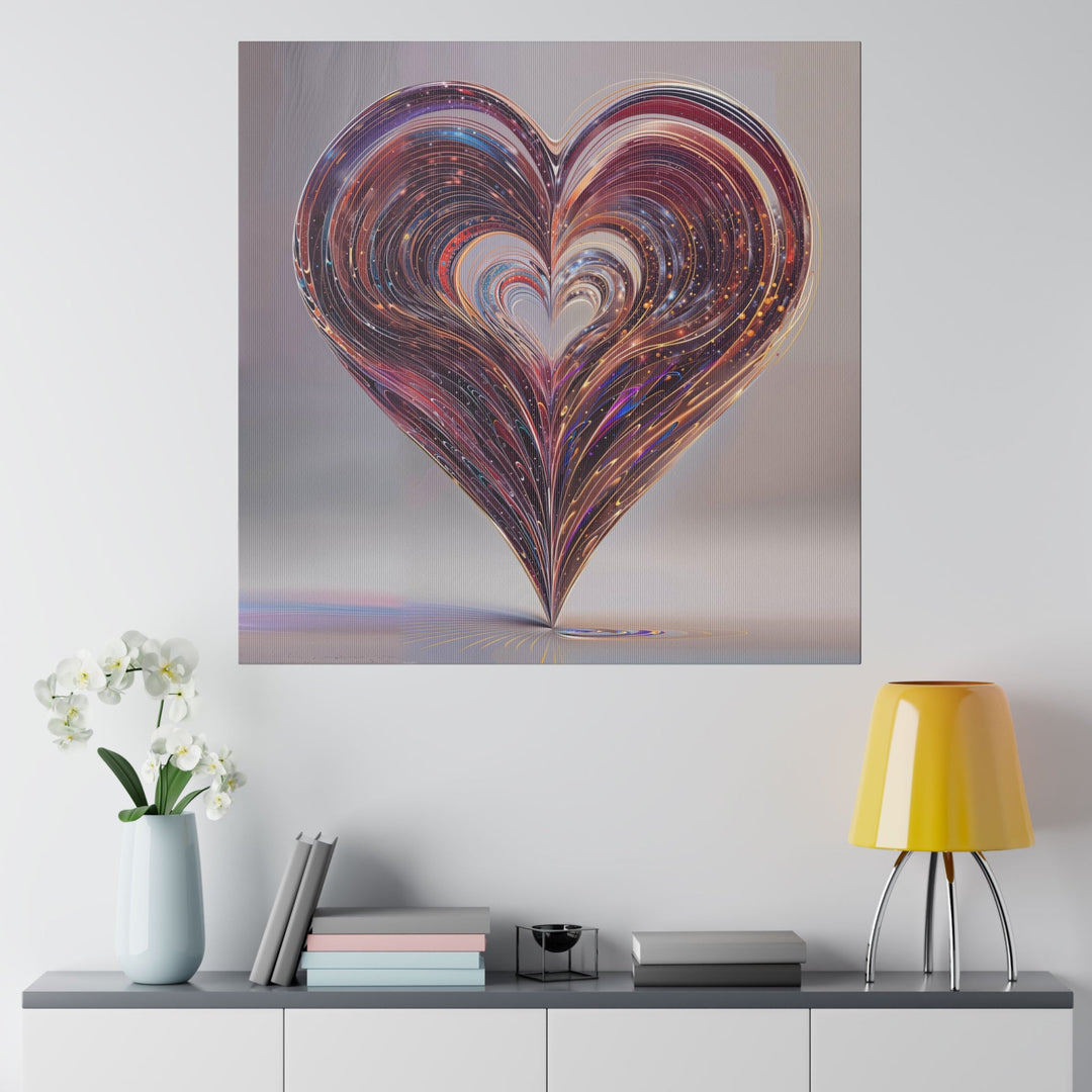 Luminous Swirling Heart - Matte Canvas - Canvas - g(0D·IO) - 32" x 32" (Square) - 0.75'' -