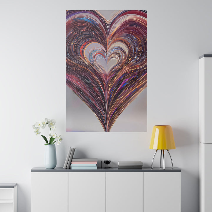 Luminous Swirling Heart - Matte Canvas - Canvas - g(0D·IO) - 32" x 32" (Square) - 0.75'' -