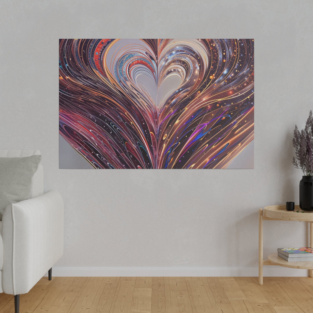 Luminous Swirling Heart - Matte Canvas - Canvas - g(0D·IO) - 32" x 32" (Square) - 0.75'' -