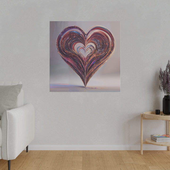 Luminous Swirling Heart - Matte Canvas - Canvas - g(0D·IO) - 32" x 32" (Square) - 0.75'' -