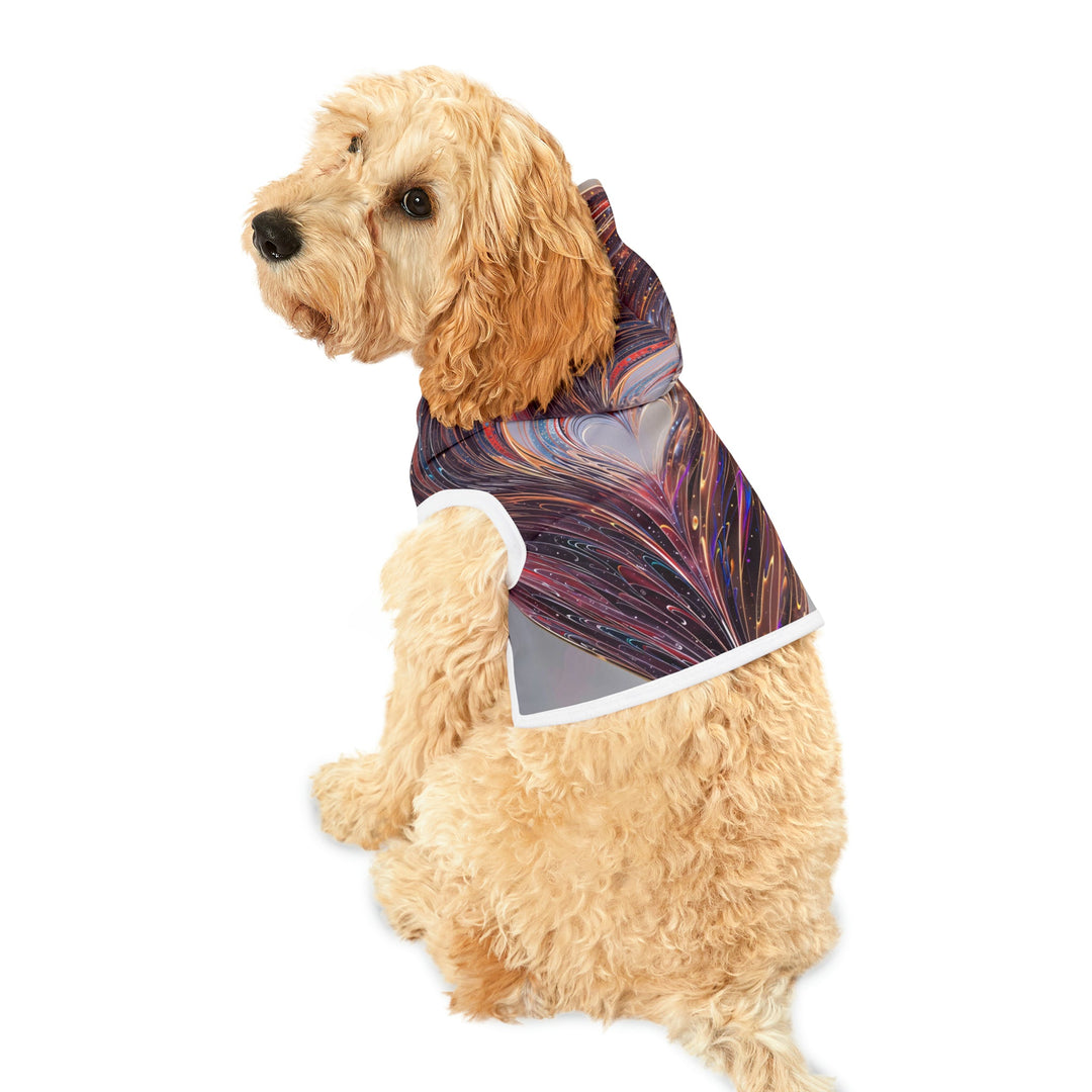 Luminous Swirling Heart - Pet Hoodie - Pets - g(0D·IO) - XXS - Black Rib -