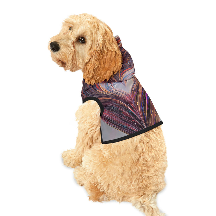 Luminous Swirling Heart - Pet Hoodie - Pets - g(0D·IO) - XXS - Black Rib -