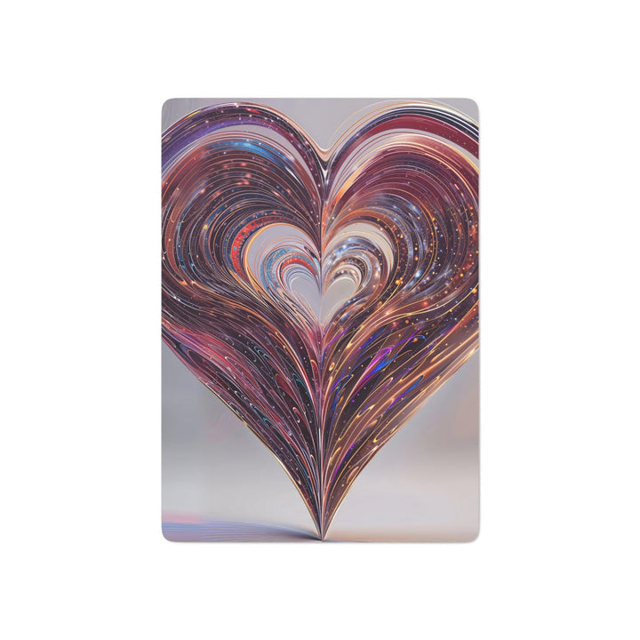 Luminous Swirling Heart - Poker Cards - Paper products - g(0D·IO) - 2.47" x 3.47" - White - Semi Glossy