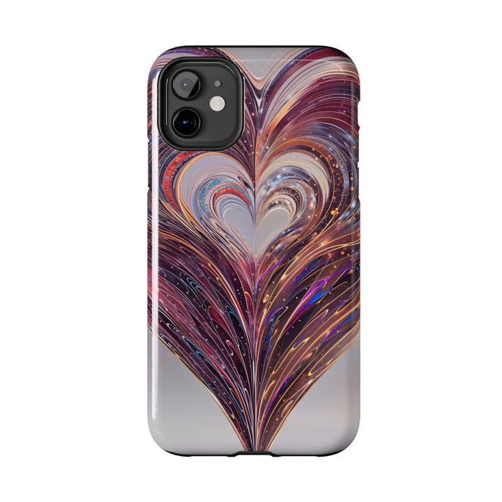 Luminous Swirling Heart - Tough Phone Case - Phone Case - g(0D·IO) - iPhone 13 Mini - -