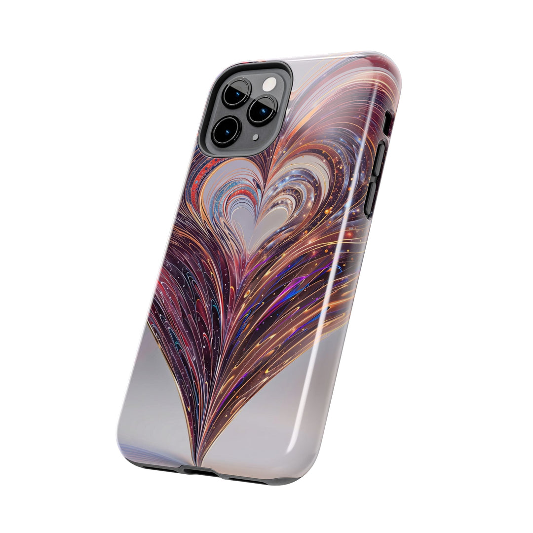 Luminous Swirling Heart - Tough Phone Case - Phone Case - g(0D·IO) - iPhone 13 Mini - -