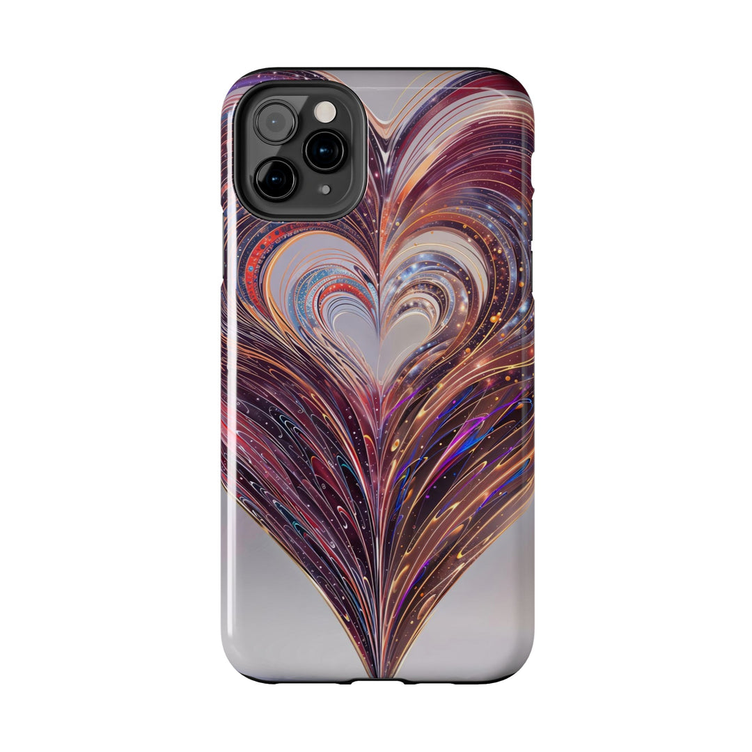 Luminous Swirling Heart - Tough Phone Case - Phone Case - g(0D·IO) - iPhone 13 Mini - -