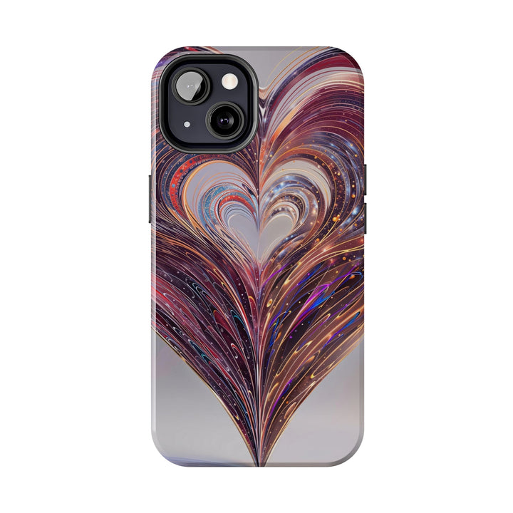 Luminous Swirling Heart - Tough Phone Case - Phone Case - g(0D·IO) - iPhone 13 Mini - -