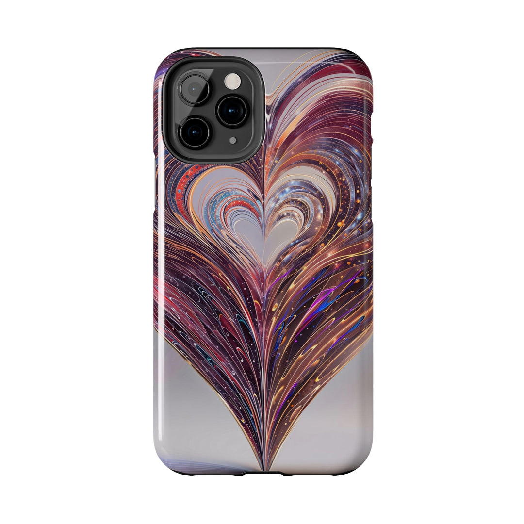 Luminous Swirling Heart - Tough Phone Case - Phone Case - g(0D·IO) - iPhone 13 Mini - -