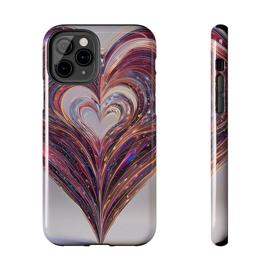 Luminous Swirling Heart - Tough Phone Case - Phone Case - g(0D·IO) - iPhone 11 Pro - -