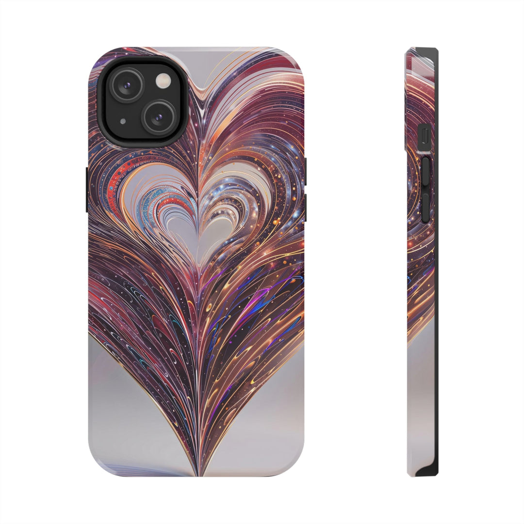 Luminous Swirling Heart - Tough Phone Case - Phone Case - g(0D·IO) - iPhone 14 Plus - -