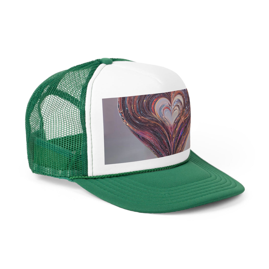 Luminous Swirling Heart - Trucker Hat - Hats - g(0D·IO) - Pink - One size -