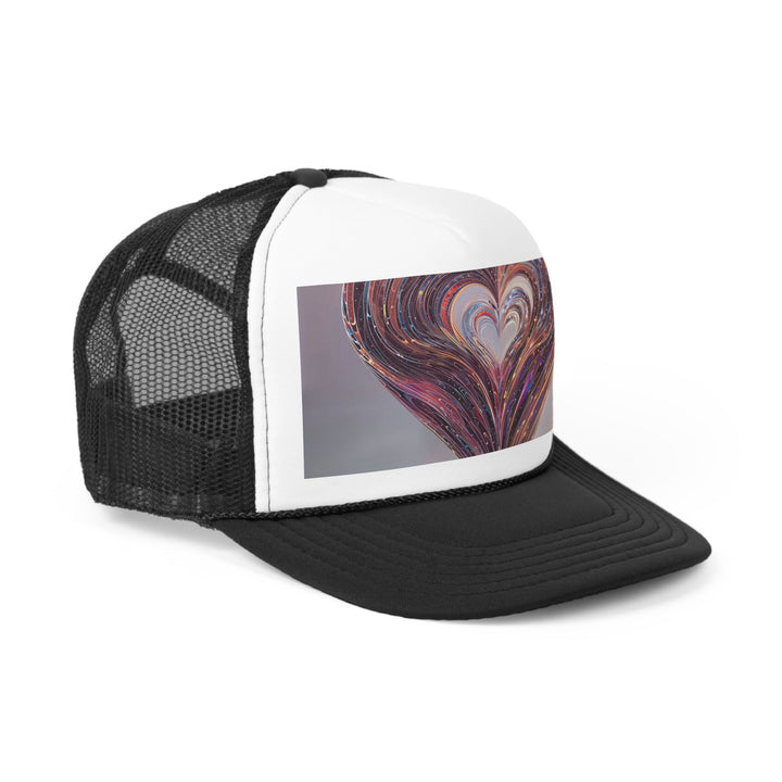 Luminous Swirling Heart - Trucker Hat - Hats - g(0D·IO) - Pink - One size -