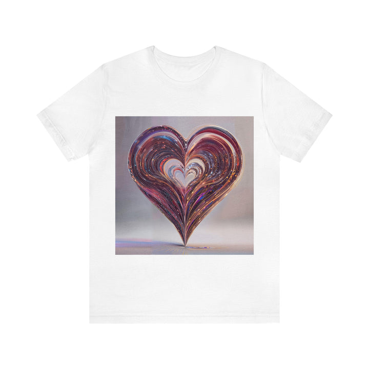 Luminous Swirling Heart - Unisex Jersey Short Sleeve Tee - T-Shirt - g(0D·IO) - White - S -