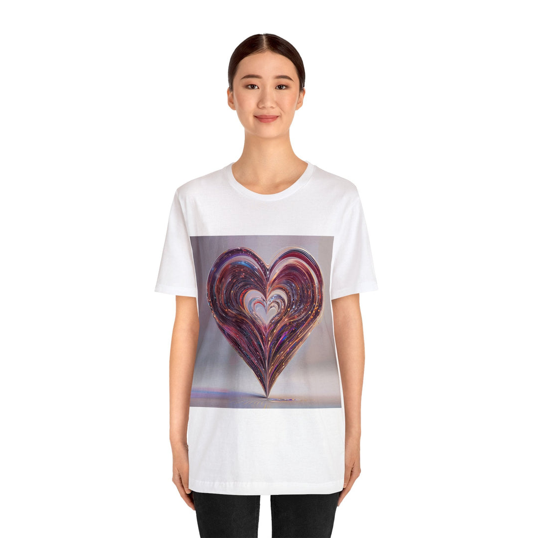 Luminous Swirling Heart - Unisex Jersey Short Sleeve Tee - T-Shirt - g(0D·IO) - Black - S -