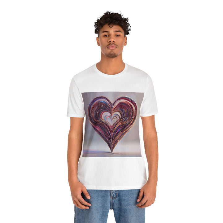 Luminous Swirling Heart - Unisex Jersey Short Sleeve Tee - T-Shirt - g(0D·IO) - Black - S -