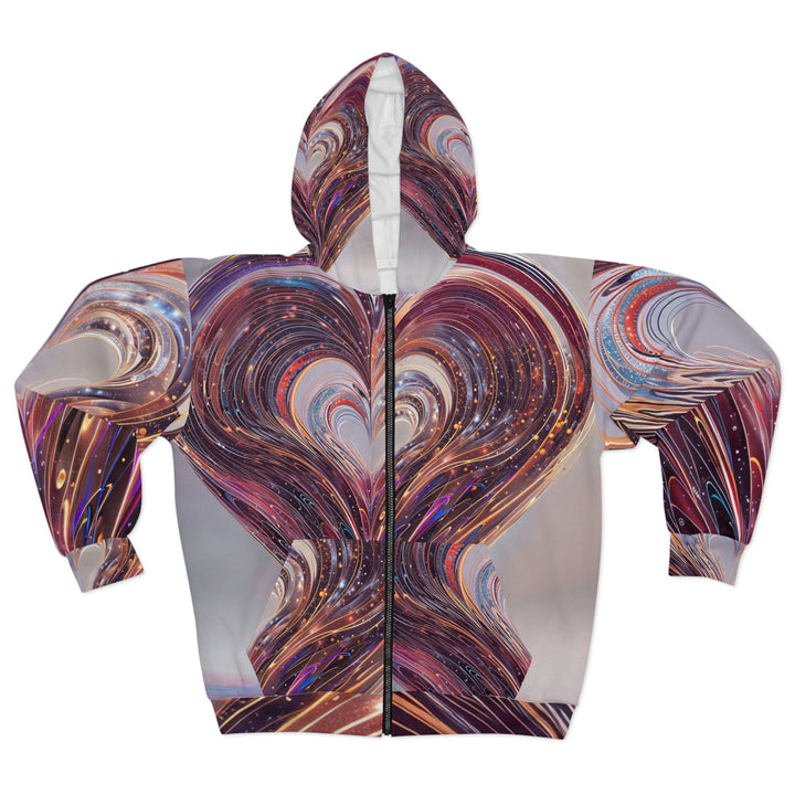 Luminous Swirling Heart - Unisex Zip Hoodie - All Over Prints - g(0D·IO) - XS - -