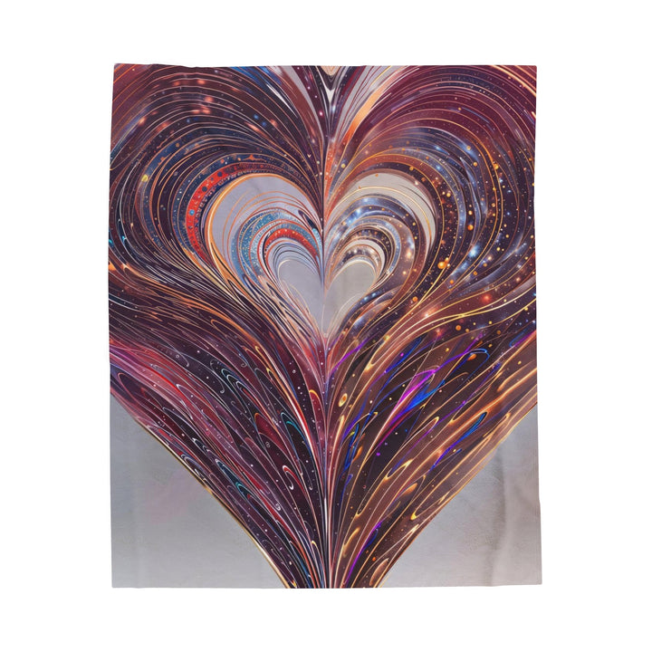 Luminous Swirling Heart - Velveteen Plush Blanket - All Over Prints - g(0D·IO) - 50" × 60" - -