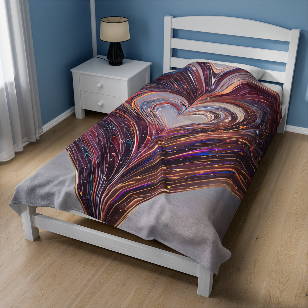 Luminous Swirling Heart - Velveteen Plush Blanket - All Over Prints - g(0D·IO) - 30" × 40" - -