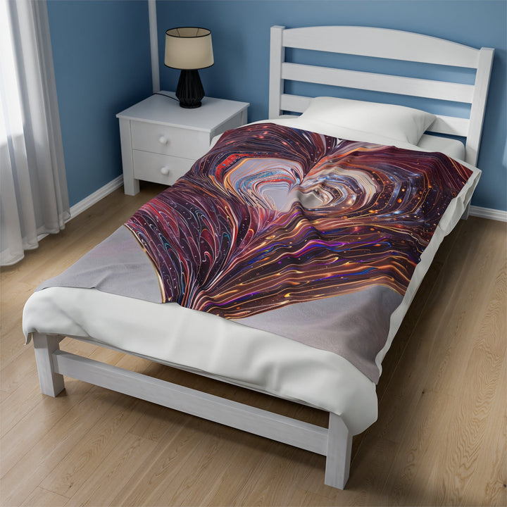 Luminous Swirling Heart - Velveteen Plush Blanket - All Over Prints - g(0D·IO) - 30" × 40" - -