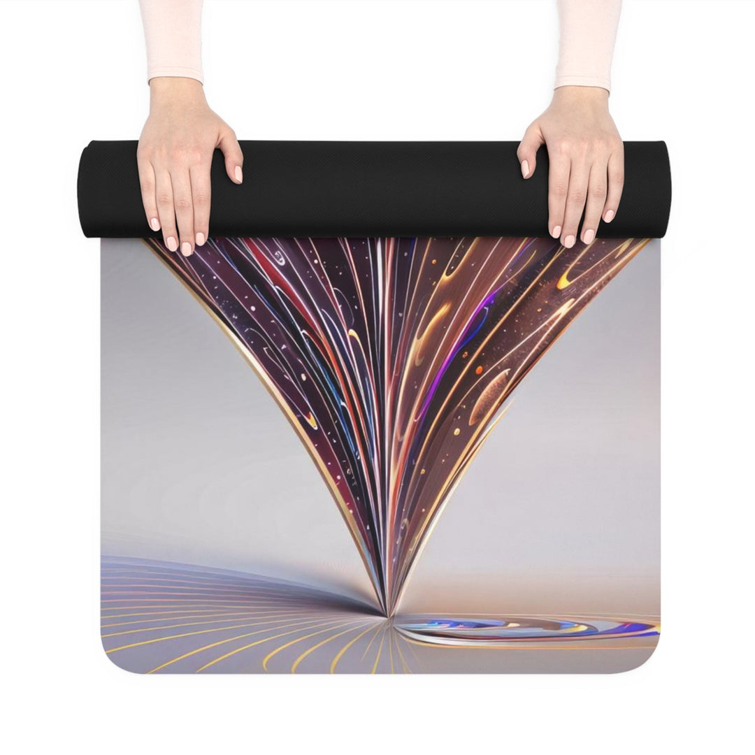 Luminous Swirling Heart - Yoga Mat - Home Decor - g(0D·IO) - 24” x 68” - -