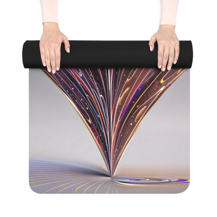 Luminous Swirling Heart - Yoga Mat - Home Decor - g(0D·IO) - 24” x 68” - -