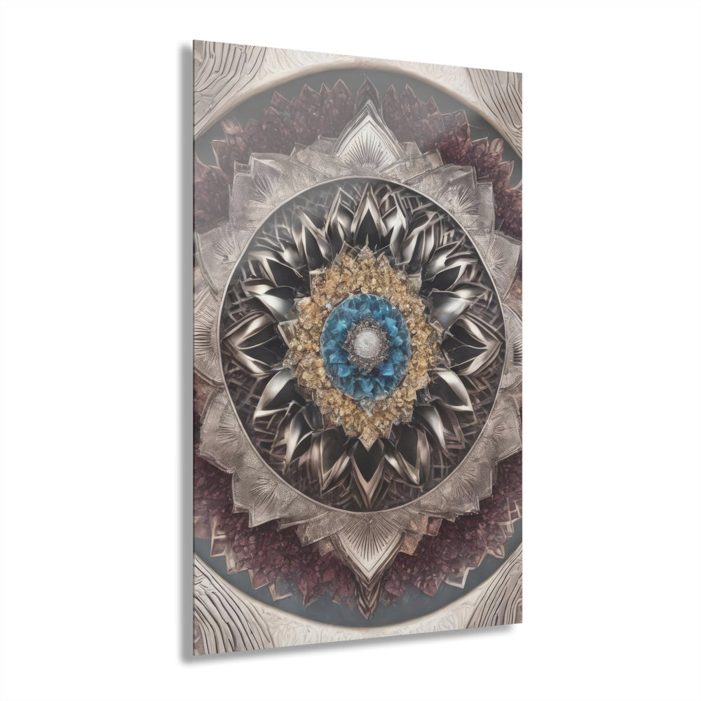 Mandala Geometric Intricacy - Acrylic Prints (French Cleat Hanging) - Home Decor - g(0D·IO) - 24" x 36" (Vertical) - 0.25'' -