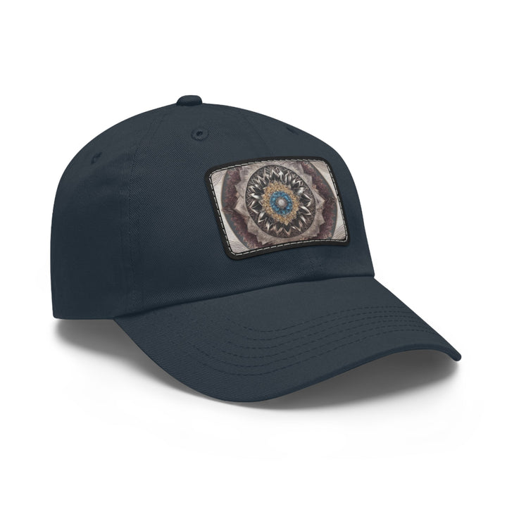 Mandala Geometric Intricacy - Dad Hat - Hats - g(0D·IO) - White / Black patch - Rectangle - One size