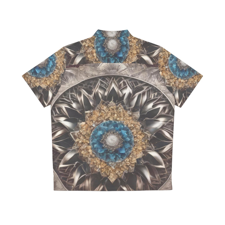 Mandala Geometric Intricacy - Men's Hawaiian Shirt - All Over Prints - g(0D·IO) - S - Black -