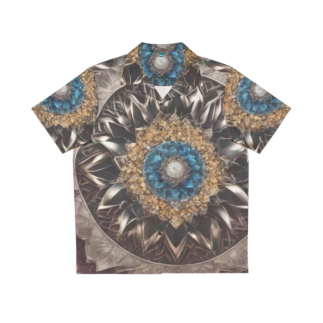 Mandala Geometric Intricacy - Men's Hawaiian Shirt - All Over Prints - g(0D·IO) - S - Black -