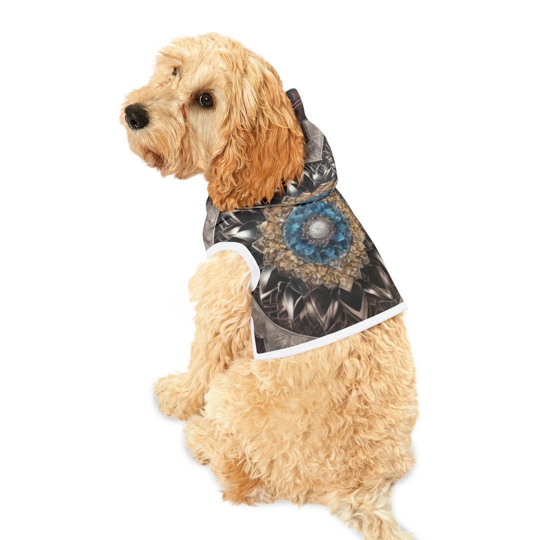 Mandala Geometric Intricacy - Pet Hoodie - Pets - g(0D·IO) - XXS - Black Rib -