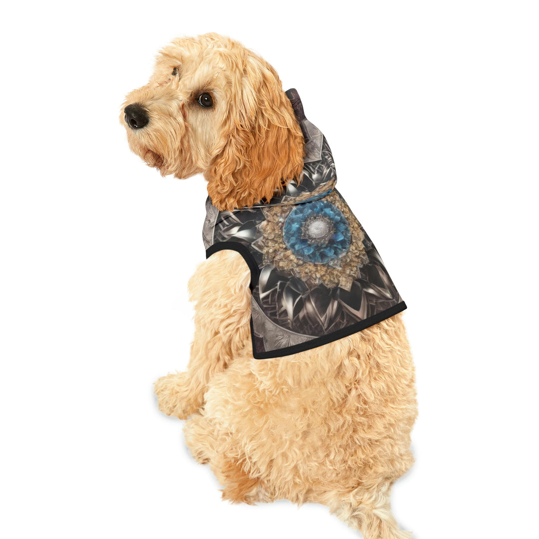 Mandala Geometric Intricacy - Pet Hoodie - Pets - g(0D·IO) - XXS - Black Rib -