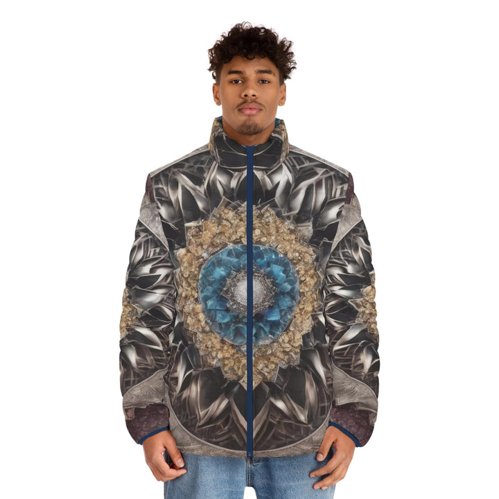 Mandala Geometric Intricacy - Puffer Jacket - All Over Prints - g(0D·IO) - S - Black zipper -