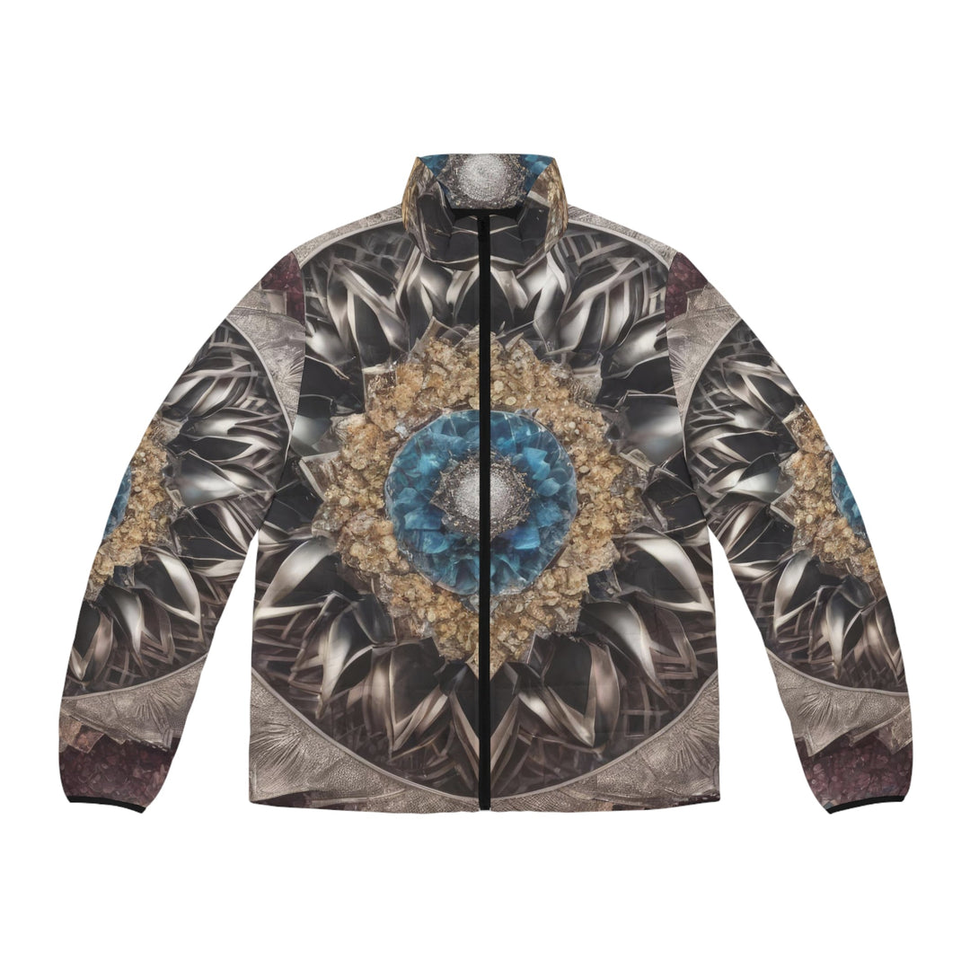 Mandala Geometric Intricacy - Puffer Jacket - All Over Prints - g(0D·IO) - S - Black zipper -