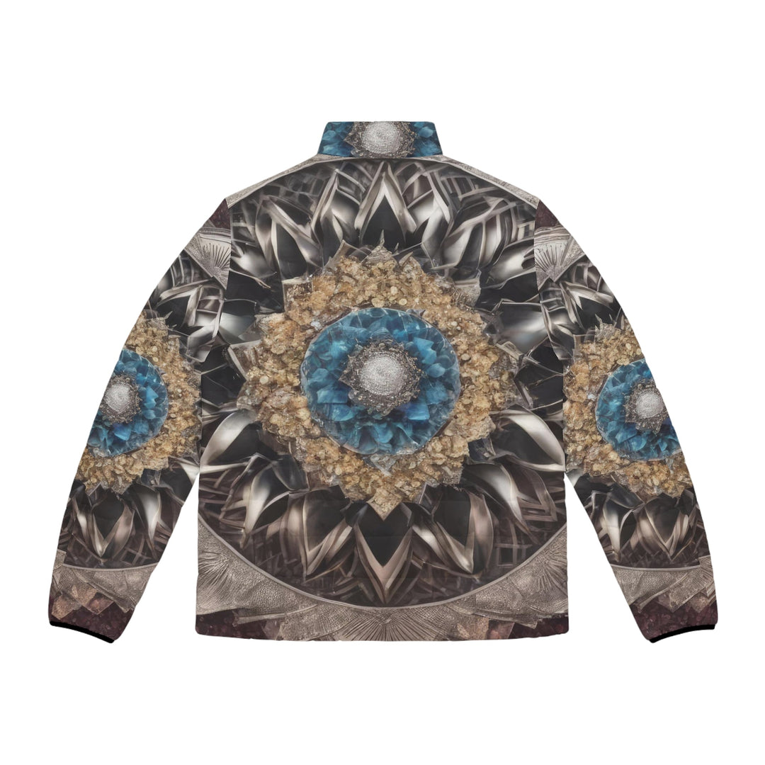 Mandala Geometric Intricacy - Puffer Jacket - All Over Prints - g(0D·IO) - S - Black zipper -