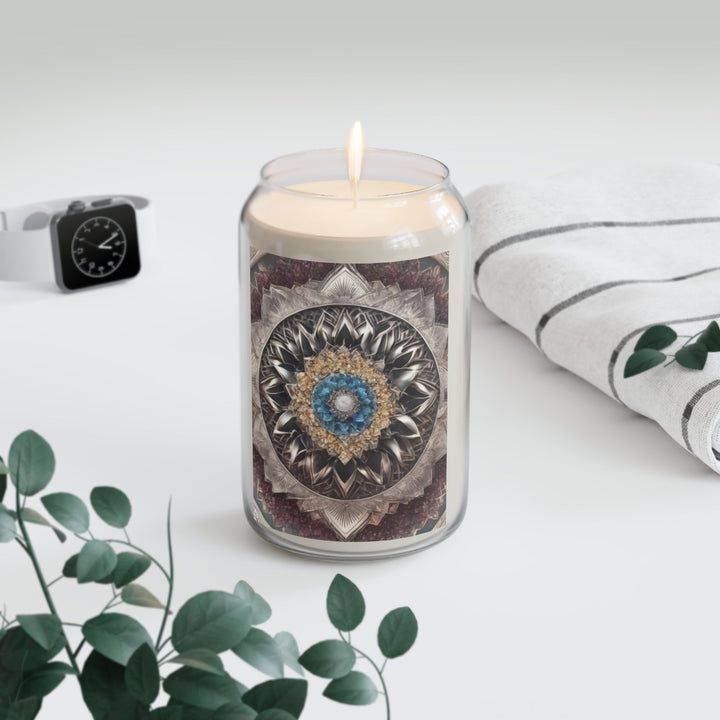 Mandala Geometric Intricacy - Scented Candle - Home Decor - g(0D·IO) - Vanilla Bean - 13.75oz -