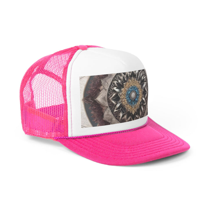 Mandala Geometric Intricacy - Trucker Hat - Hats - g(0D·IO) - Pink - One size -