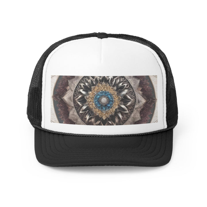 Mandala Geometric Intricacy - Trucker Hat - Hats - g(0D·IO) - Black - One size -