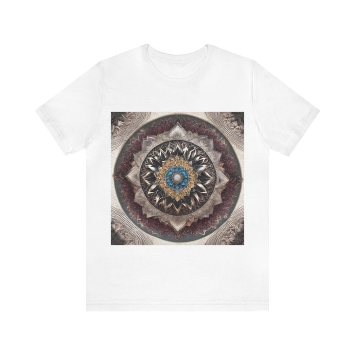 Mandala Geometric Intricacy - Unisex Jersey Short Sleeve Tee - T-Shirt - g(0D·IO) - White - S -