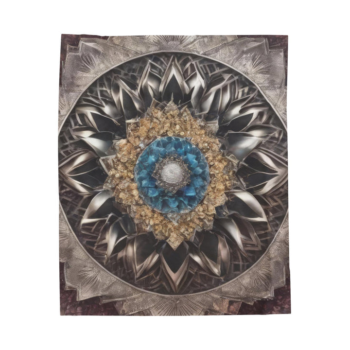 Mandala Geometric Intricacy - Velveteen Plush Blanket - All Over Prints - g(0D·IO) - 50" × 60" - -