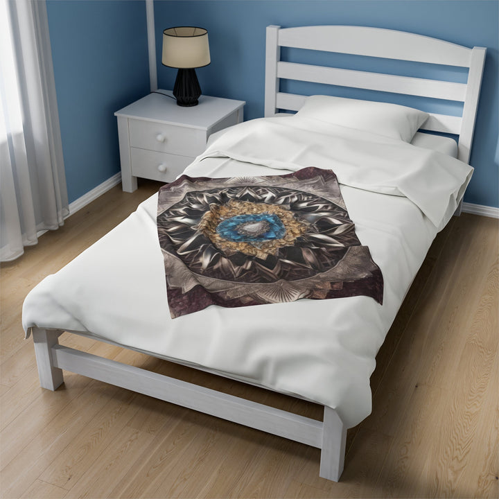 Mandala Geometric Intricacy - Velveteen Plush Blanket - All Over Prints - g(0D·IO) - 30" × 40" - -