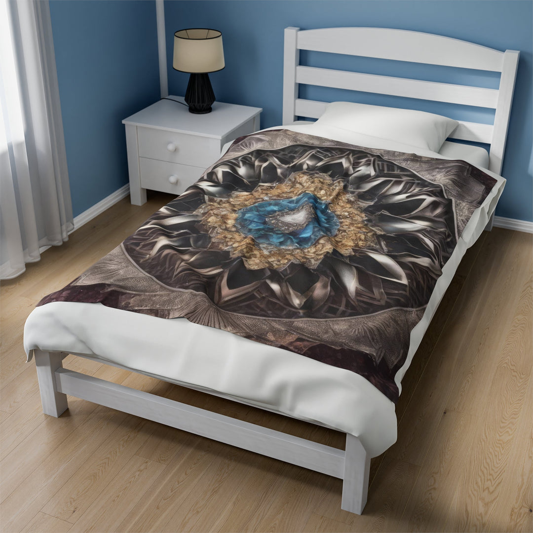 Mandala Geometric Intricacy - Velveteen Plush Blanket - All Over Prints - g(0D·IO) - 30" × 40" - -