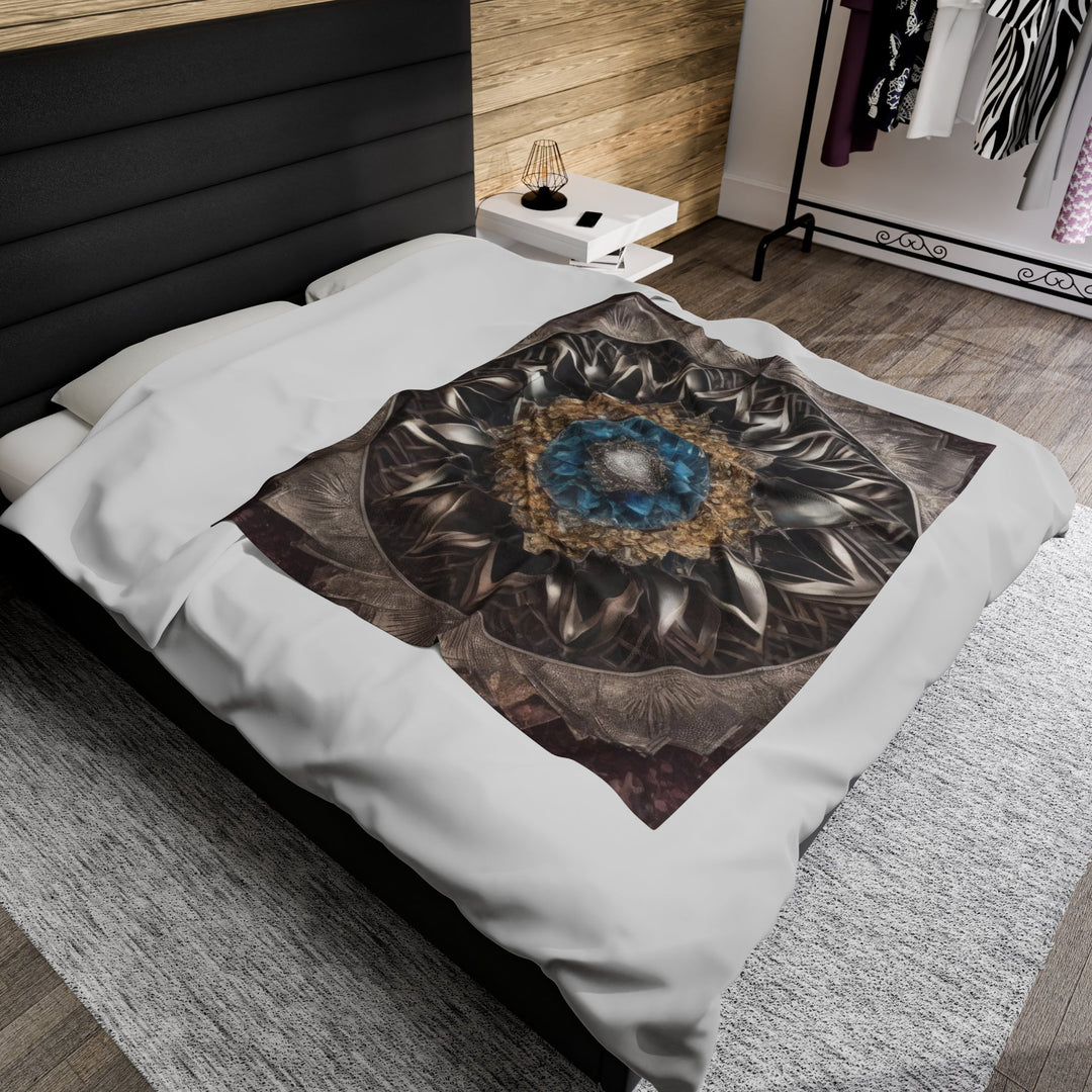 Mandala Geometric Intricacy - Velveteen Plush Blanket - All Over Prints - g(0D·IO) - 30" × 40" - -